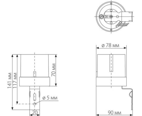 Датчик освещенности SNS-L-07 5500W IP44 Белый a030063, изображение 7