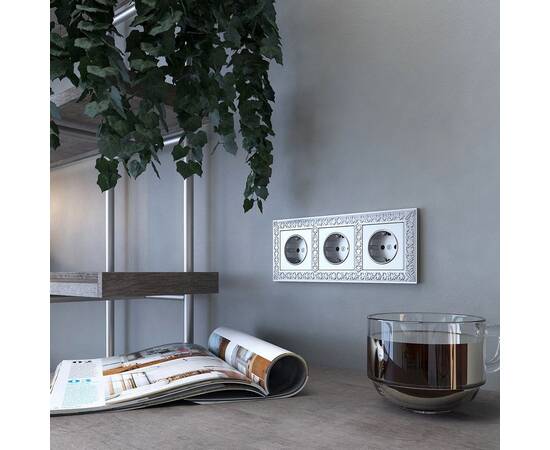 Рамка Werkel Antik на 3 поста матовый хром WL07-Frame-03 4690389145681, изображение 2