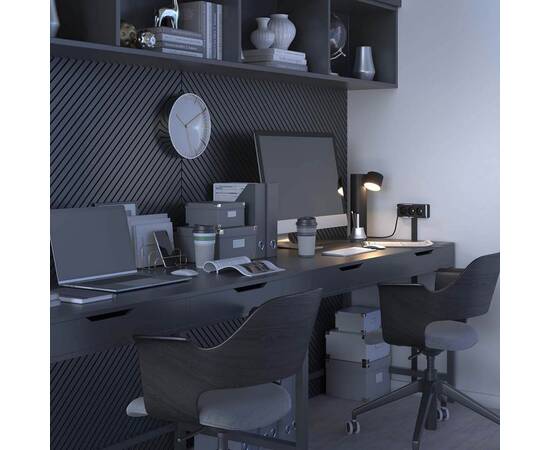 Розетка тройная с/з со шторками Werkel Gallant черный/хром, изображение 3