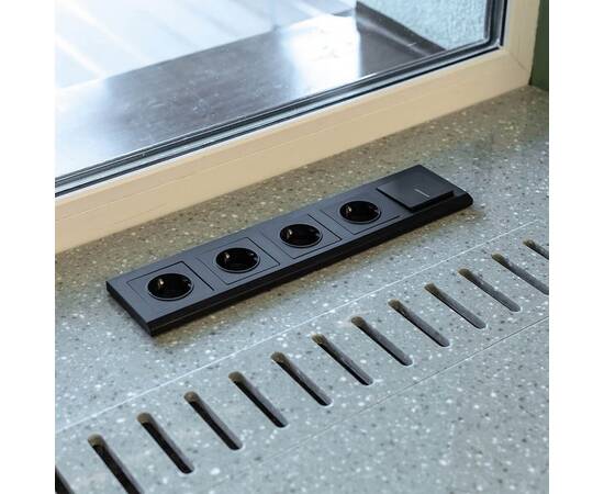 Розетка с заземлением Werkel черный матовый W1171008 4690389156878, изображение 3