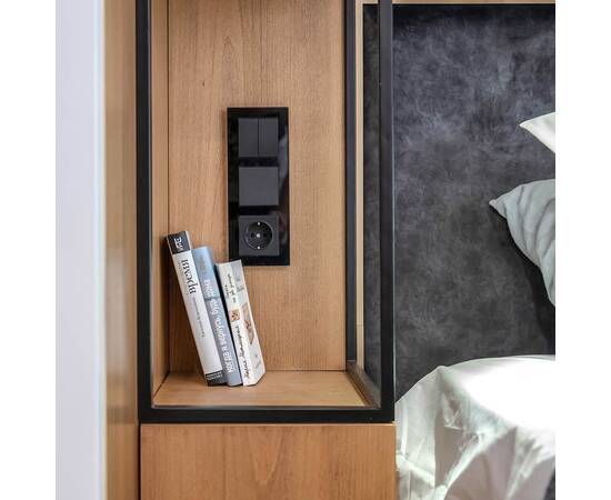 Розетка с заземлением Werkel черный матовый W1171008 4690389156878, изображение 5