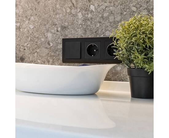 Розетка с заземлением Werkel черный матовый W1171008 4690389156878, изображение 20
