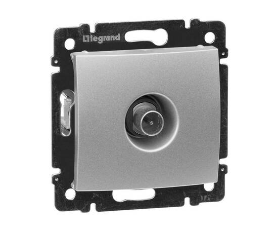 Розетка TV проходная Legrand Valena алюминий 770131