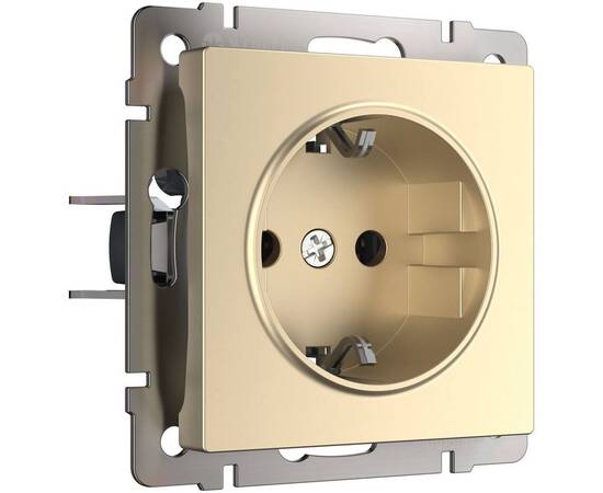 Розетка с заземлением Werkel шампань W1171011 4690389157363
