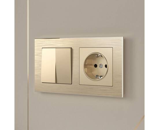 Розетка с заземлением Werkel шампань W1171011 4690389157363, изображение 3