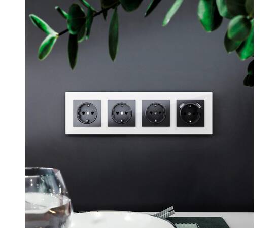 Рамка на 4 поста Werkel Favorit белый,стекло W0041101 4690389159923, изображение 2