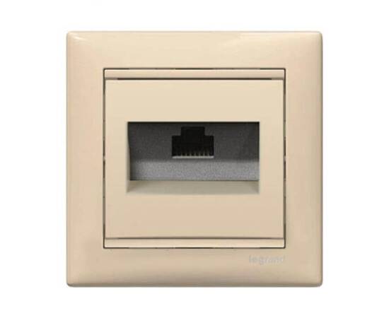 Розетка компьютерная RJ45 Legrand Valena 5e кат UTP слоновая кость 774130, изображение 2