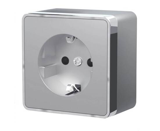 Розетка с заземлением Werkel Gallant серебряный W5071006 4690389167157