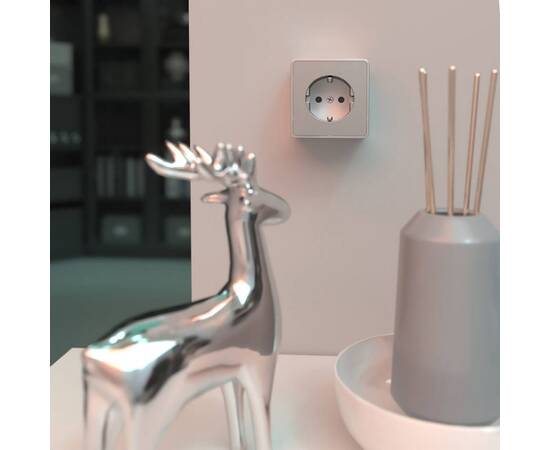 Розетка с заземлением Werkel Gallant серебряный W5071006 4690389167157, изображение 3