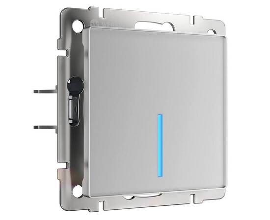 Сенсорный выключатель одноклавишный с функцией Wi-Fi Werkel серебряный W4510606 4690389149825