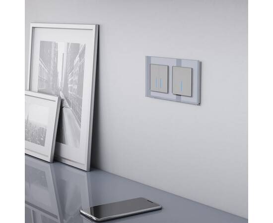 Сенсорный выключатель одноклавишный с функцией Wi-Fi Werkel серебряный W4510606 4690389149825, изображение 3