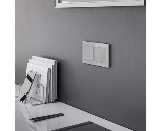 Сенсорный выключатель одноклавишный с функцией Wi-Fi Werkel серебряный W4510606 4690389149825, изображение 5