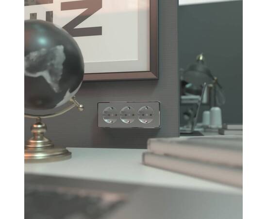 Розетка тройная с заземлением и шторками Werkel Gallant серебряный W5073106 4690389167195, изображение 2