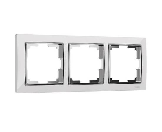 Рамка на 3 поста Werkel Snabb белый/хром W0031901 4690389160813