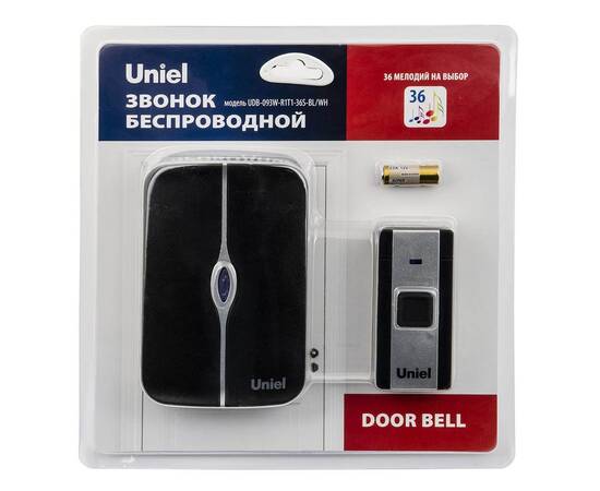 Звонок электронный Uniel UDB-093W-R1T1-36S-BL/WH UL-00006438, изображение 2