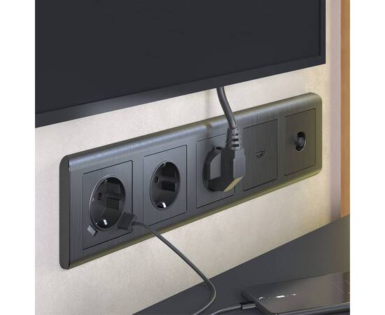 ТВ-розетка оконечная Werkel графит рифленый W1183004 4690389158681, изображение 3