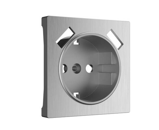 Накладка для розетки USB Werkel cеребряный рифленый W1179509 4690389159848