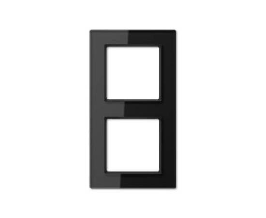 Рамка 2-постовая Jung A creation стекло черное AC582GLSW