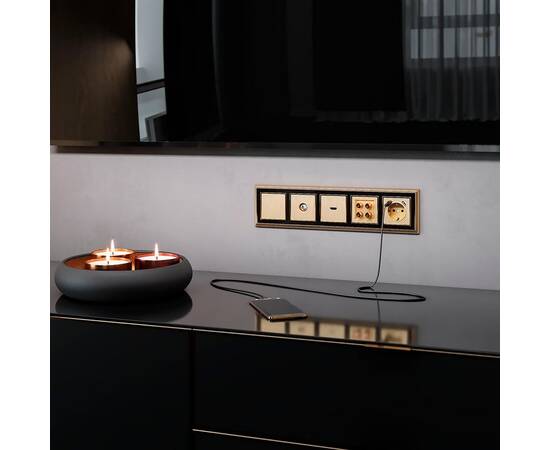 Накладка для розетки USB Werkel шампань рифленый W1179510 4690389160592, изображение 4