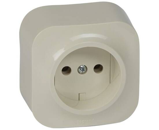 Розетка 2К Legrand Quteo 16A 250V слоновая кость 782240