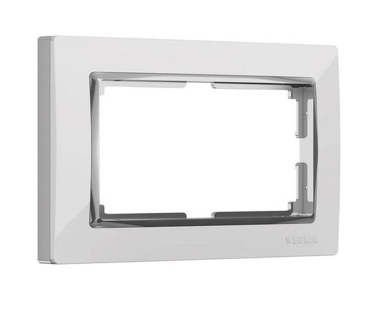 Рамка для двойной розетки Werkel Snabb белый/хром W0081901 4690389161063