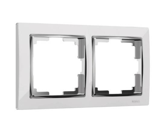 Рамка на 2 поста Werkel Snabb белый/хром W0021901 4690389160721