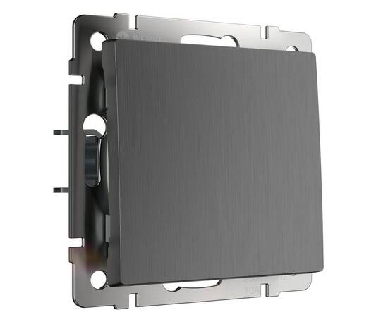 Выключатель одноклавишный Werkel графит рифленый W1110004 4690389158346