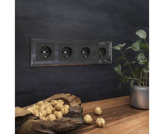 Рамка на 4 поста Werkel Diamant черный W0041208 4690389158841, изображение 2