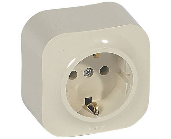 Розетка 2К+З Legrand Quteo 16A 250V слоновая кость 782241