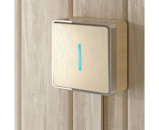 Выключатель одноклавишный с подсветкой Werkel Gallant шампань рифленый W5010110 4690389163821, изображение 2