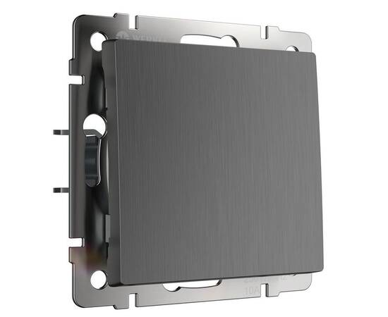 Выключатель одноклавишный проходной Werkel графит рифленый W1112004 4690389158391