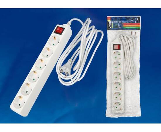 Удлинитель Uniel 6гн х 3м с/з Standard S-GCD6-3B 02939
