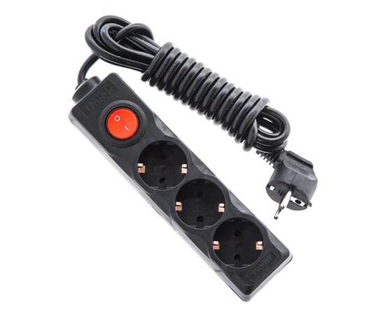 Удлинитель Uniel 2гн х 3м с/з Standard S-GCD3-3B Black UL-00003608