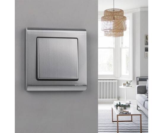 Выключатель одноклавишный проходной Werkel глянцевый никель W1112002 4690389157622, изображение 4