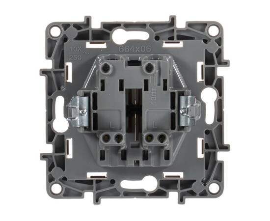 Выключатель двухклавишный Legrand Etika 10A 250V слоновая кость 672302, изображение 3