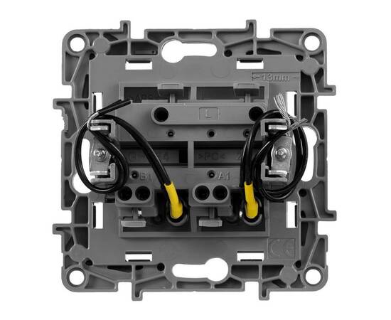 Выключатель 2-х клавишный с подсветкой, алюминий 672404, изображение 3