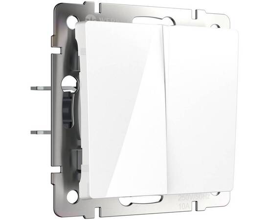 Выключатель двухклавишный Werkel белый W1120001 4690389155192