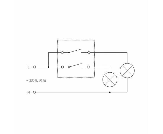 Выключатель двухклавишный Werkel белый W1120001 4690389155192, изображение 4