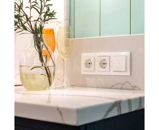 Выключатель двухклавишный Werkel белый W1120001 4690389155192, изображение 11