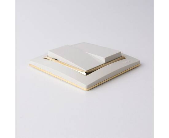 Выключатель двухклавишный проходной Werkel слоновая кость W1122003 4690389155628, изображение 4