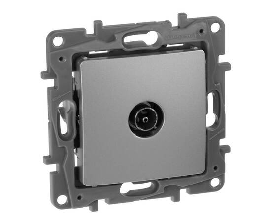 Розетка TV Звезда Legrand Etika алюминий 672451