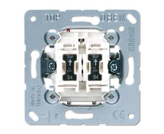 Выключатель двухклавишный с подсветкой Jung 10А 250V 505U5