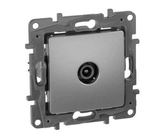 Розетка TV проходная 5-862 мГц, алюминий