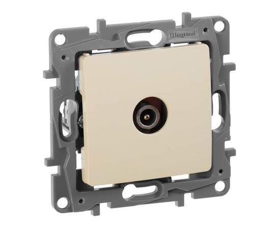 Розетка TV проходная Legrand Etika слоновая кость 672363