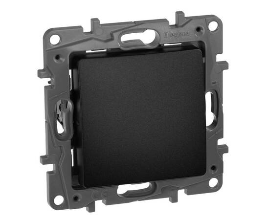 Кнопка 1-но клавишная 1но, антрацит