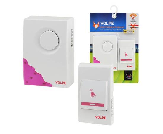Звонок беспроводной Volpe UDB-Q026 W-R1T1-16S-80M-WH UL-00002402