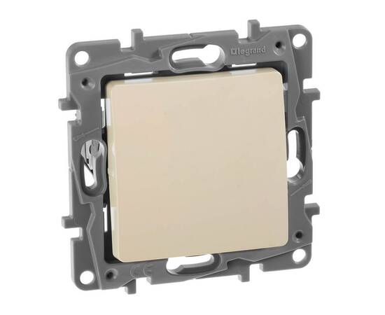 Кнопка 1-но клавишная 1но, слоновая кость