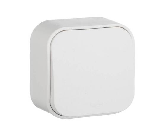 Выключатель одноклавишный Legrand Quteo 10A 250V белый 782200