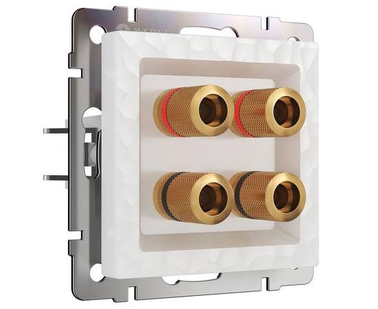 Акустическая розетка Werkel Hammer х4 белый W1285001 4690389163104