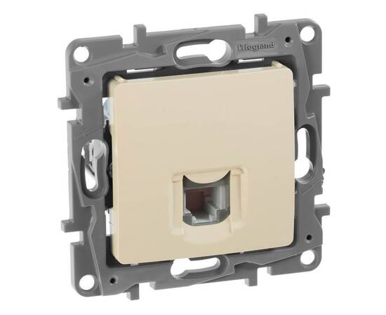 Розетка RJ11 одиночная, слоновая кость